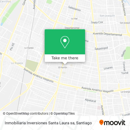 Mapa de Inmobiliaria Inversiones Santa Laura sa