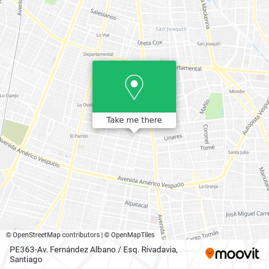 Mapa de PE363-Av. Fernández Albano / Esq. Rivadavia