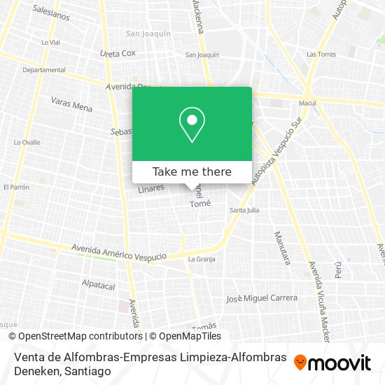 Mapa de Venta de Alfombras-Empresas Limpieza-Alfombras Deneken