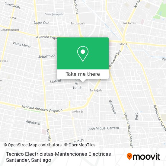 Tecnico Electricistas-Mantenciones Electricas Santander map