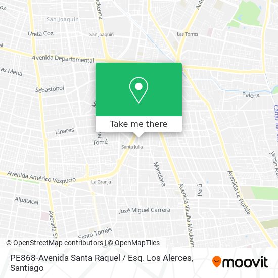 PE868-Avenida Santa Raquel / Esq. Los Alerces map