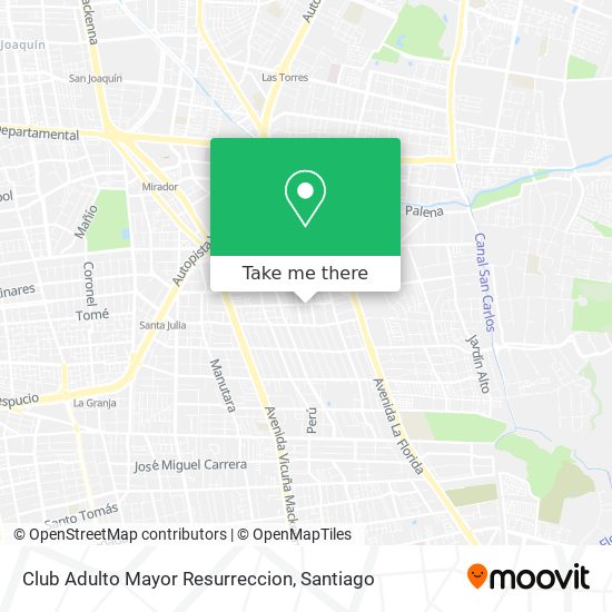 Mapa de Club Adulto Mayor Resurreccion