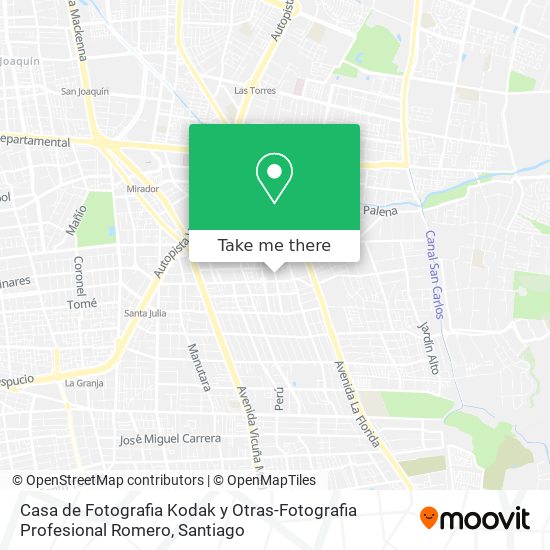 Casa de Fotografia Kodak y Otras-Fotografia Profesional Romero map