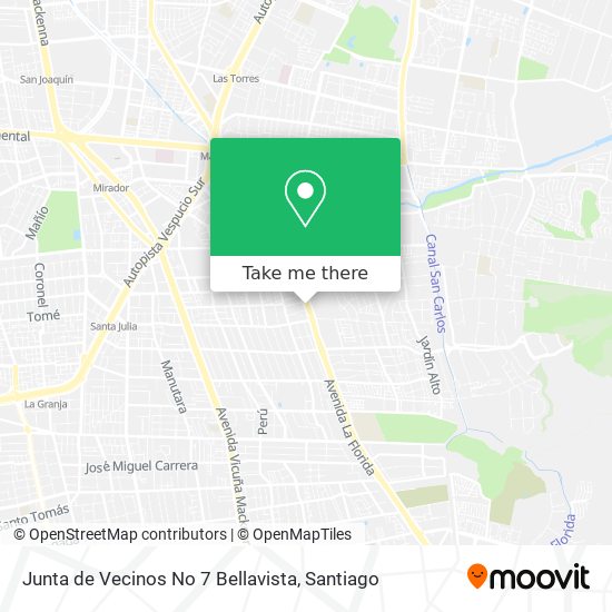 Junta de Vecinos No 7 Bellavista map
