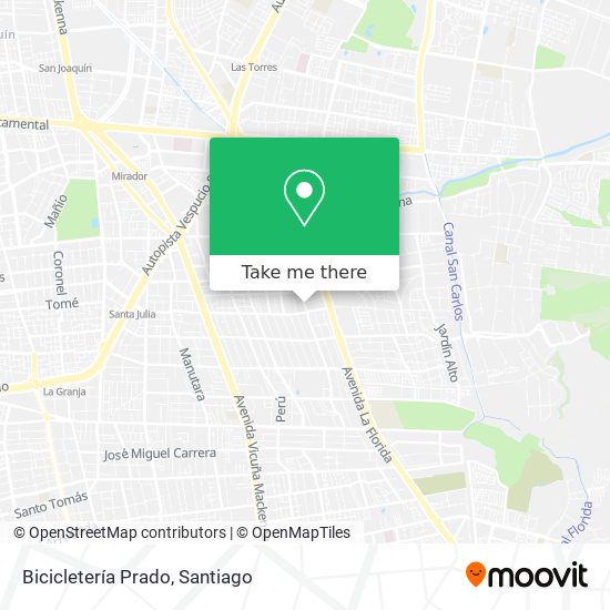 Bicicletería Prado map