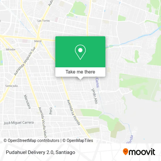 Pudahuel Delivery 2.0 map