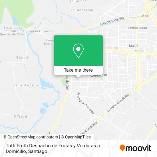 Tutti Frutti Despacho de Frutas y Verduras a Domicilio map