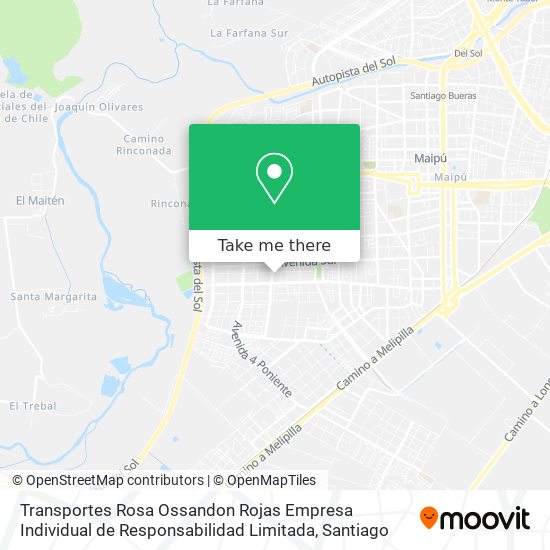 Transportes Rosa Ossandon Rojas Empresa Individual de Responsabilidad Limitada map
