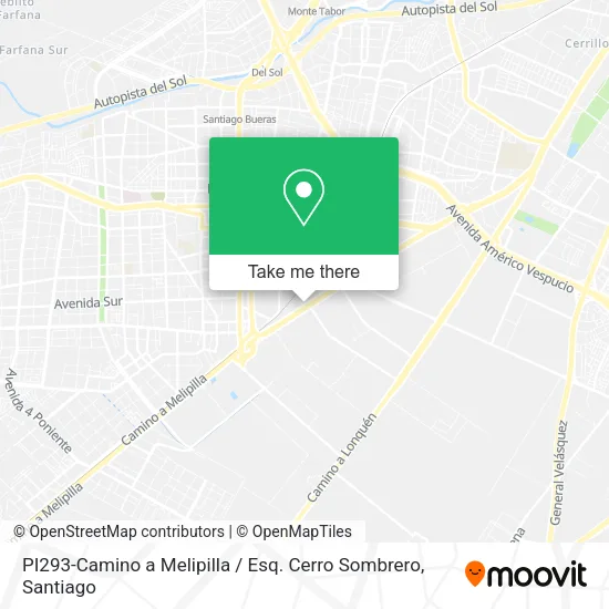 PI293-Camino a Melipilla / Esq. Cerro Sombrero map
