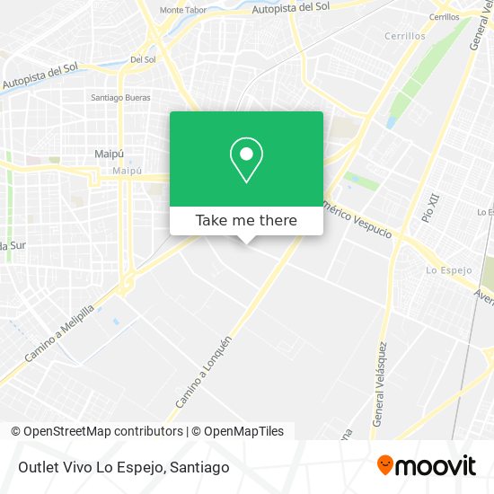 Mapa de Outlet Vivo Lo Espejo