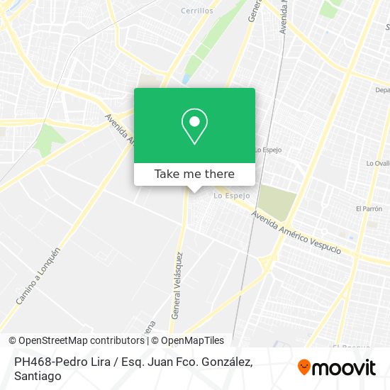 PH468-Pedro Lira / Esq. Juan Fco. González map