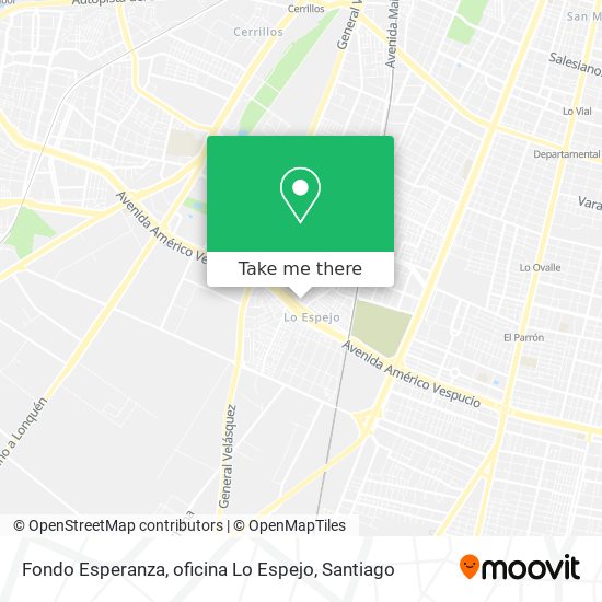 Mapa de Fondo Esperanza, oficina Lo Espejo