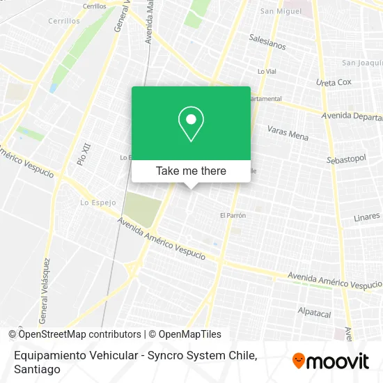 Equipamiento Vehicular - Syncro System Chile map