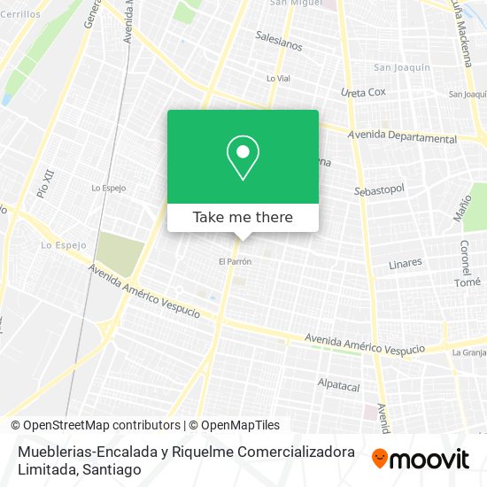 Mapa de Mueblerias-Encalada y Riquelme Comercializadora Limitada