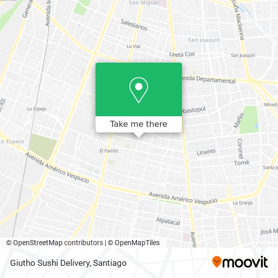 Giutho Sushi Delivery map