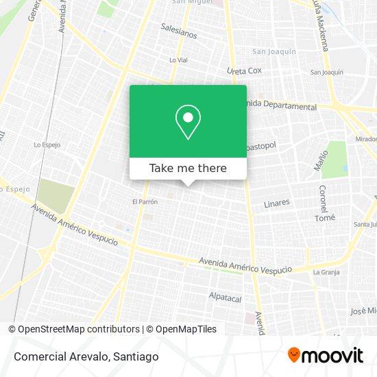 Comercial Arevalo map