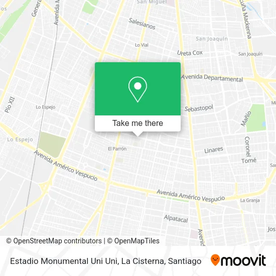 Estadio Monumental Uni Uni, La Cisterna map