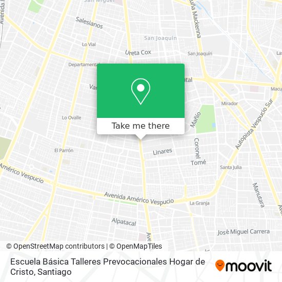 Escuela Básica Talleres Prevocacionales Hogar de Cristo map