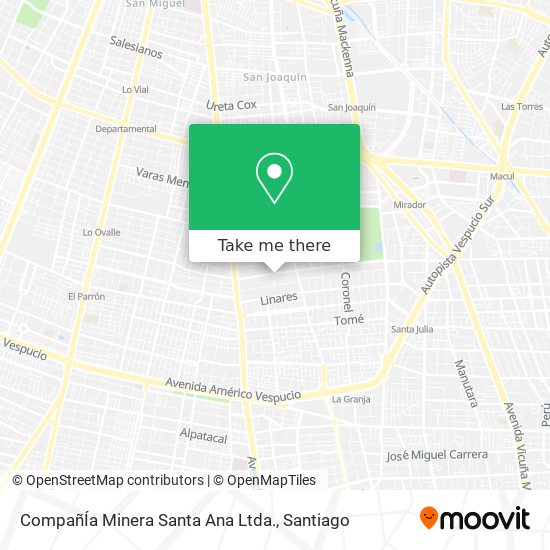 CompañÍa Minera Santa Ana Ltda. map