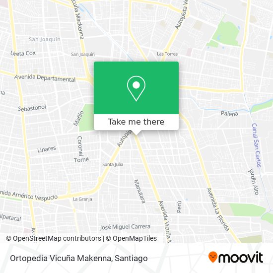 Ortopedia Vicuña Makenna map