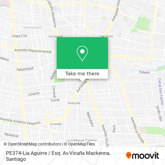 Mapa de PE374-Lia Aguirre / Esq. Av.Vicuña Mackenna