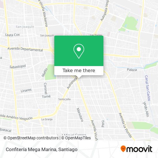 Mapa de Confitería Mega Marina