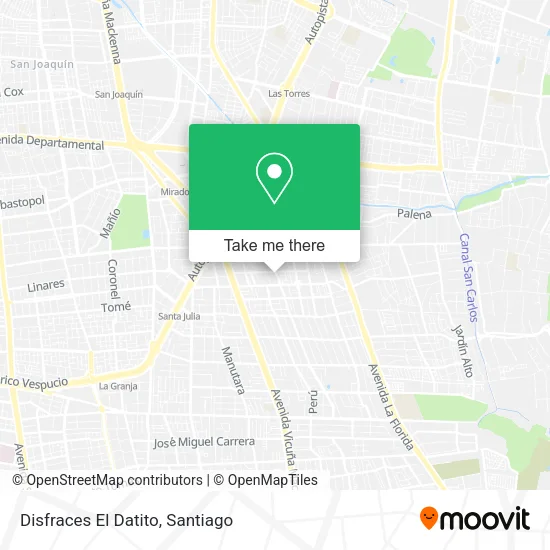Disfraces El Datito map
