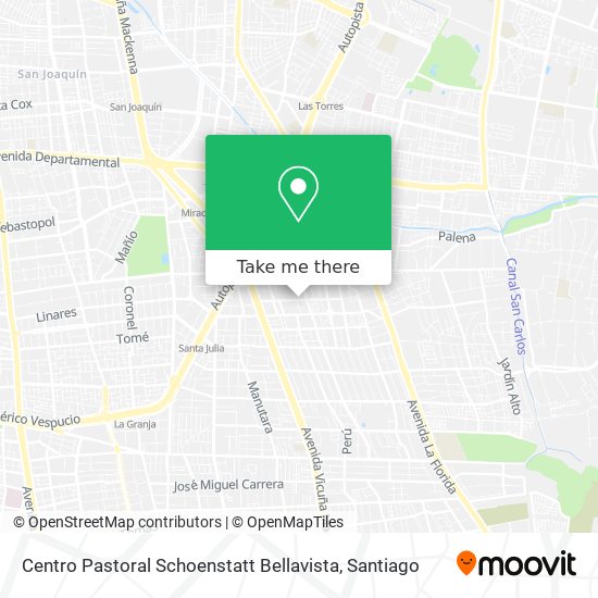 Mapa de Centro Pastoral Schoenstatt Bellavista