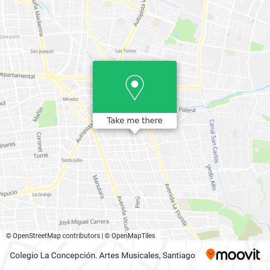 Mapa de Colegio La Concepción. Artes Musicales