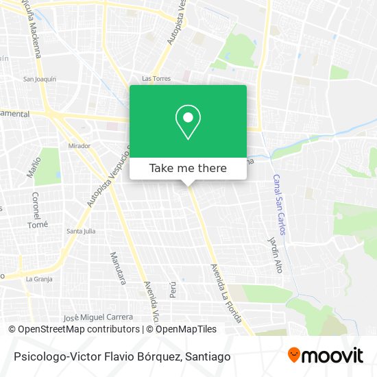 Psicologo-Victor Flavio Bórquez map