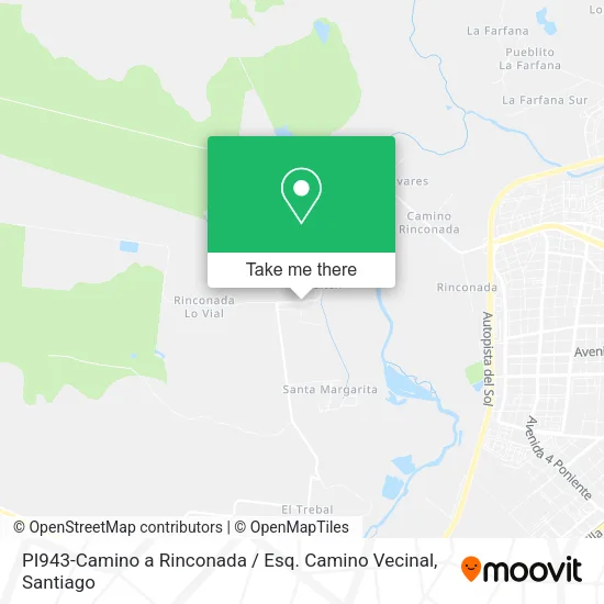 Mapa de PI943-Camino a Rinconada / Esq. Camino Vecinal