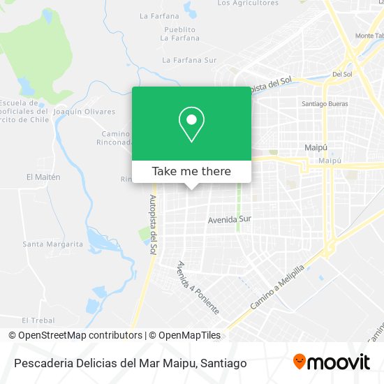 Mapa de Pescaderia Delicias del Mar Maipu