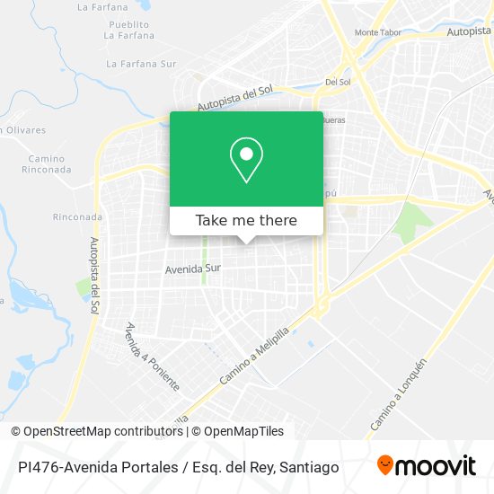 Mapa de PI476-Avenida Portales / Esq. del Rey