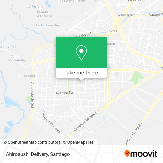 Ahirosushi Delivery map