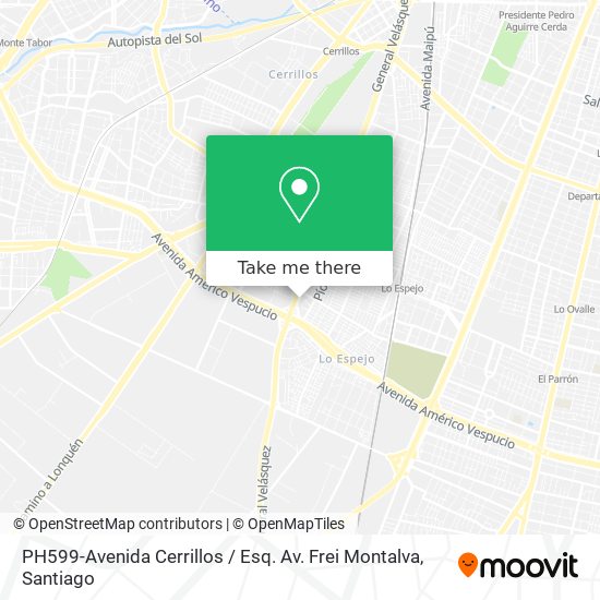 Mapa de PH599-Avenida Cerrillos / Esq. Av. Frei Montalva