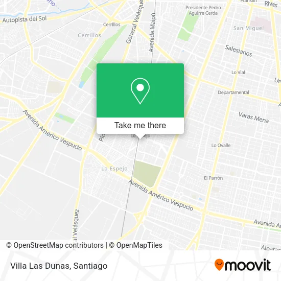 Villa Las Dunas map