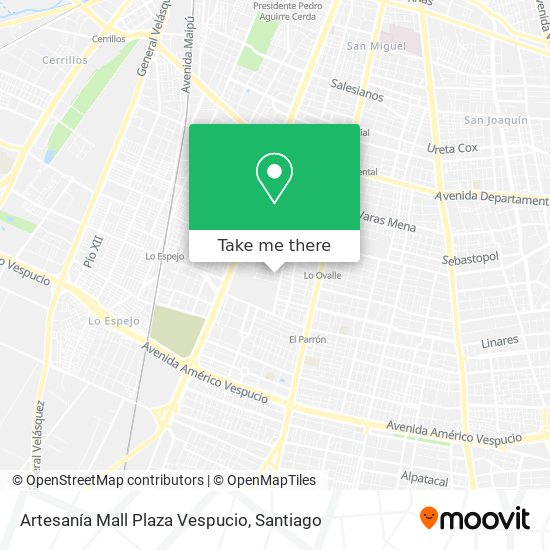 Artesanía Mall Plaza Vespucio map