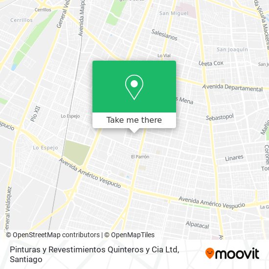 Pinturas y Revestimientos Quinteros y Cia Ltd map