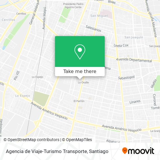 Mapa de Agencia de Viaje-Turismo Transporte