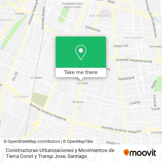 Constructoras-Urbanizaciones y Movimientos de Tierra Const y Transp Jose map