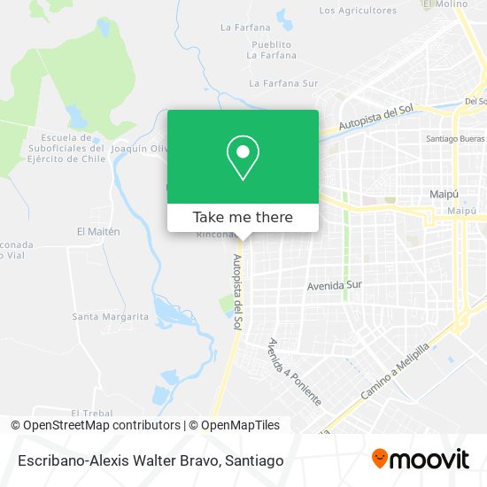 Escribano-Alexis Walter Bravo map
