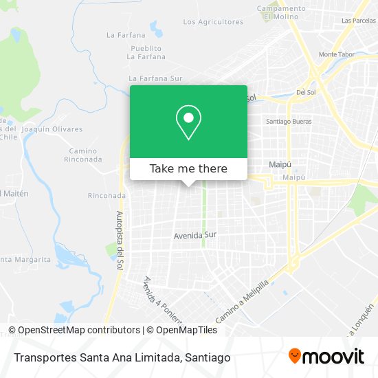 Transportes Santa Ana Limitada map