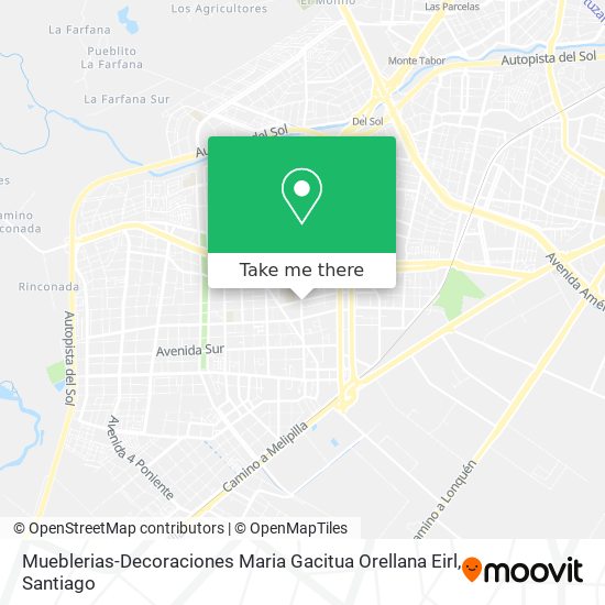 Mapa de Mueblerias-Decoraciones Maria Gacitua Orellana Eirl