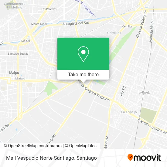 Mall Vespucio Norte Santiago map