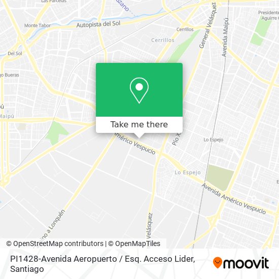 PI1428-Avenida Aeropuerto / Esq. Acceso Lider map