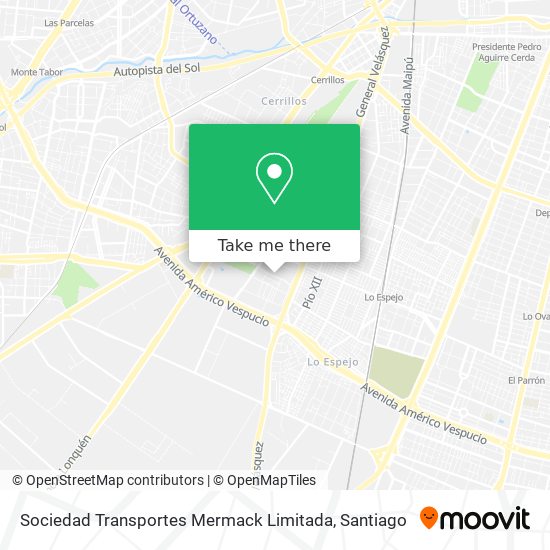 Sociedad Transportes Mermack Limitada map