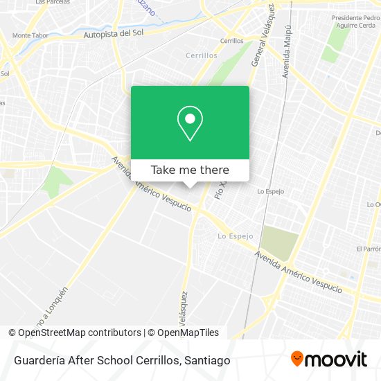 Mapa de Guardería After School Cerrillos