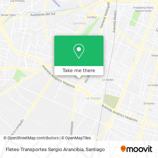 Fletes-Transportes Sergio Arancibia map