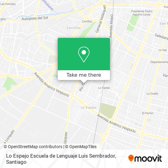 Mapa de Lo Espejo Escuela de Lenguaje Luis Sembrador