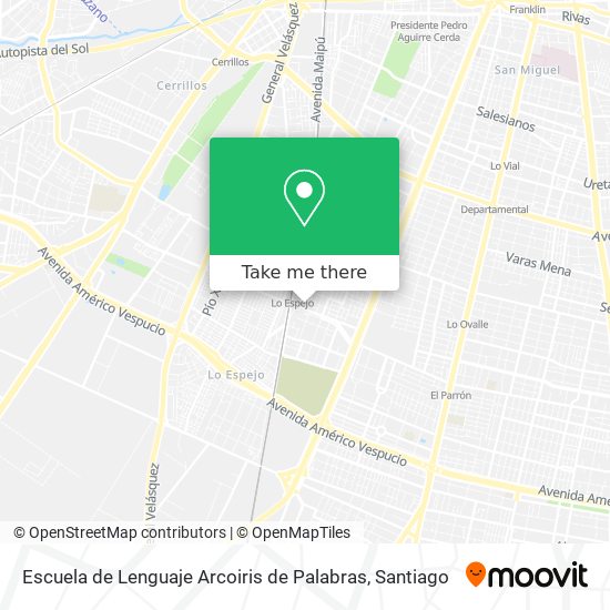 Escuela de Lenguaje Arcoiris de Palabras map